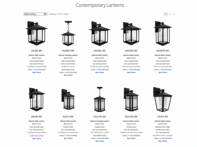 Lanterne comtemporaine San Remo Lighting